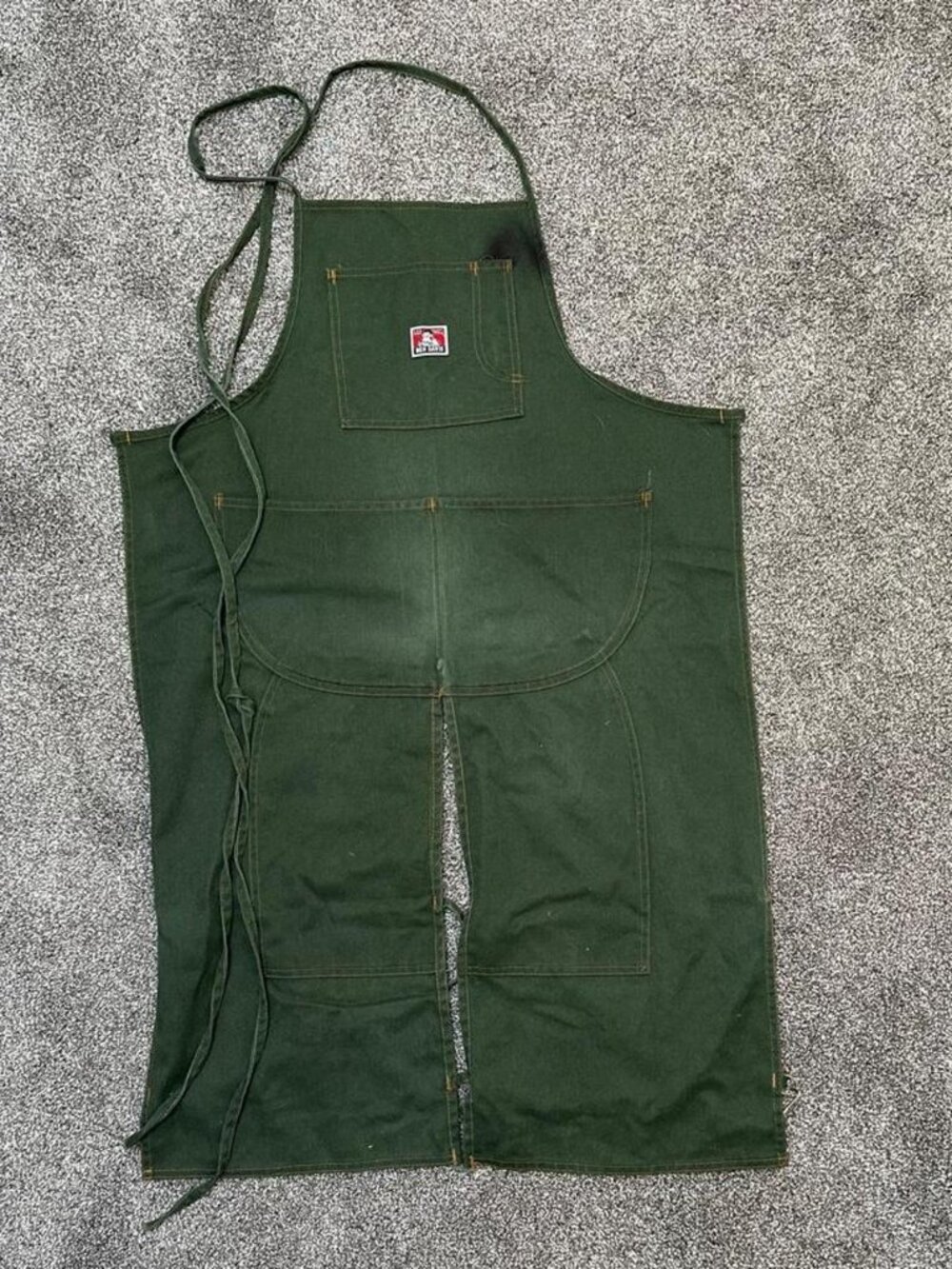 Ben Davis Green Canvas Work Apron